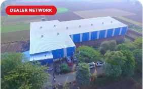 Piping products manufacturing facility viewed from above